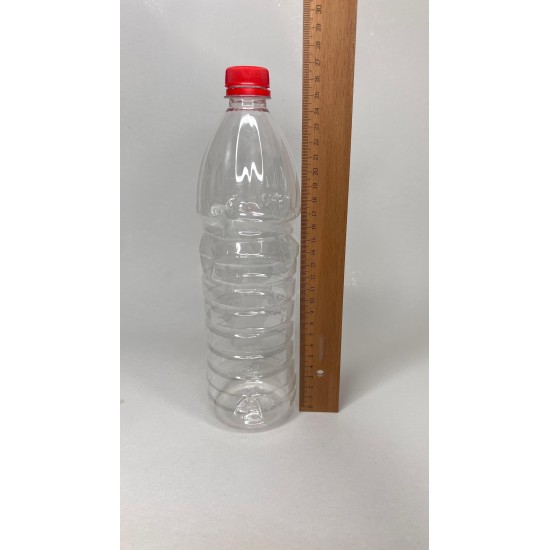 1000 ml (1 Litre) Şeffaf PET Su, Meyve Suyu ve İçecek Şişesi