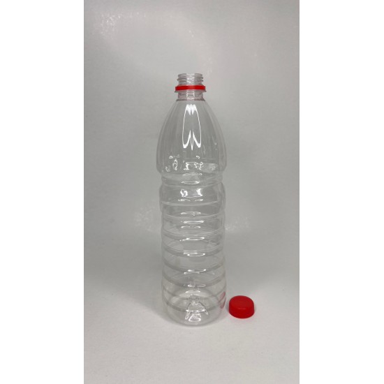 1000 ml (1 Litre) Şeffaf PET Su, Meyve Suyu ve İçecek Şişesi