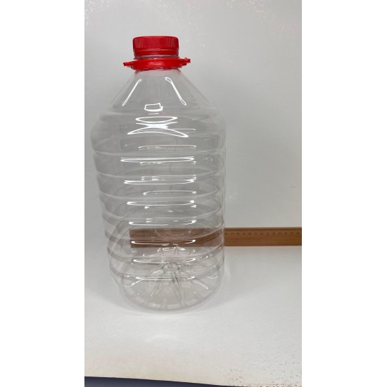 5 Litre Kulplu Şeffaf PET Su, Meyve Suyu ve İçecek Şişesi