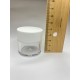 30 ml Akrilik Şeffaf Plastik Kozmetik Krem Kavanozu Beyaz Kapaklı