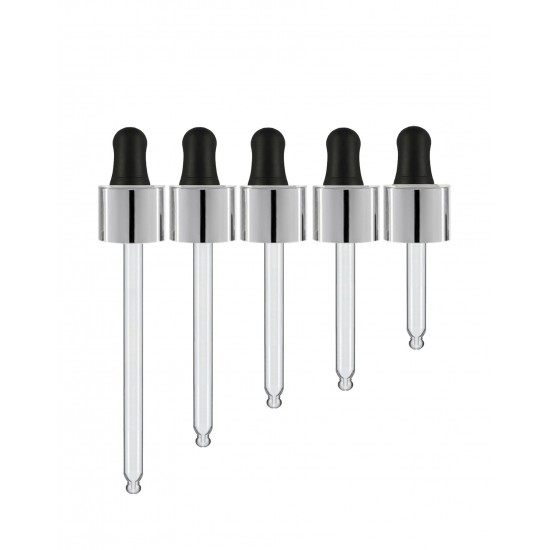 Cam damlalık Gümüş Siyah 20ml