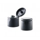 24 mm Siyah Flip Top Kapak | Menteşeli Plastik Kapak - Cam ve Plastik Şişeler İçin