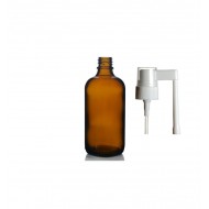 100 ml Kahverengi (Amber) Cam Ağız Spreyi Şişesi