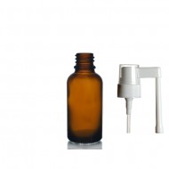 30 ml Kahverengi (Amber) Cam Ağız Spreyi Şişesi