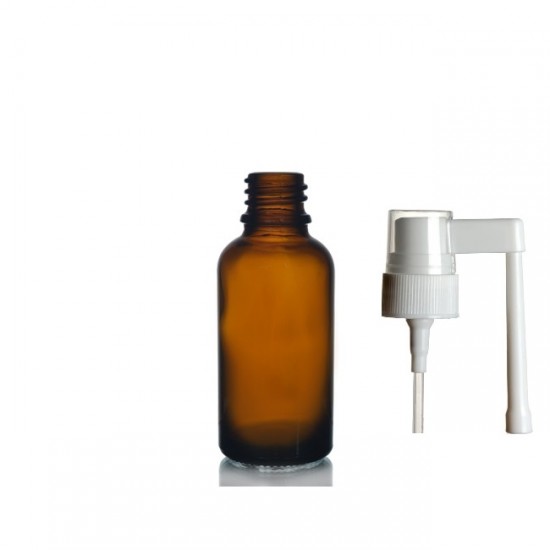 30 ml Kahverengi (Amber) Cam Ağız Spreyi Şişesi