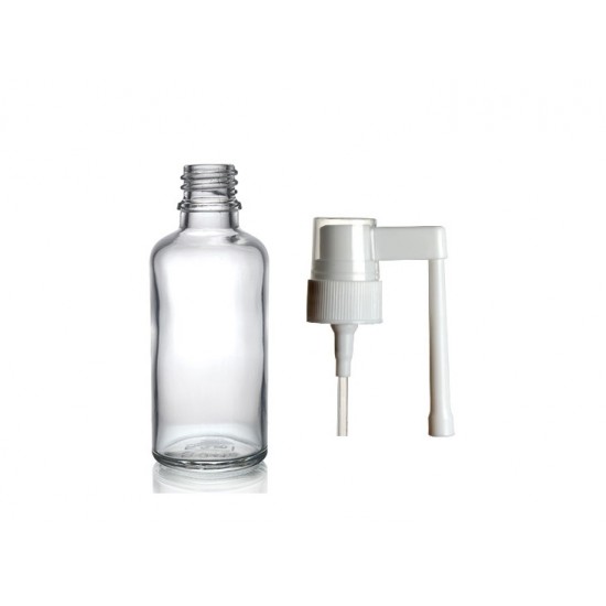 50 ml Şeffaf Cam Ağız Spreyi Şişesi