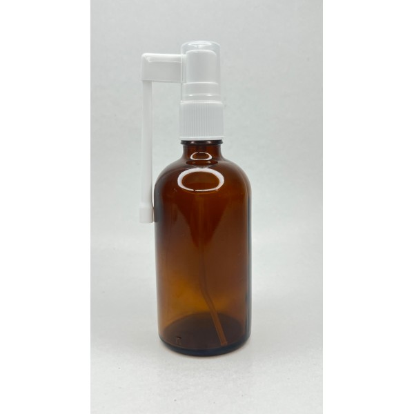 100 ml Kahverengi (Amber) Cam Ağız Spreyi Şişesi