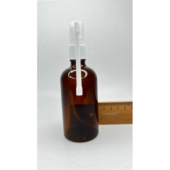 100 ml Kahverengi (Amber) Cam Ağız Spreyi Şişesi