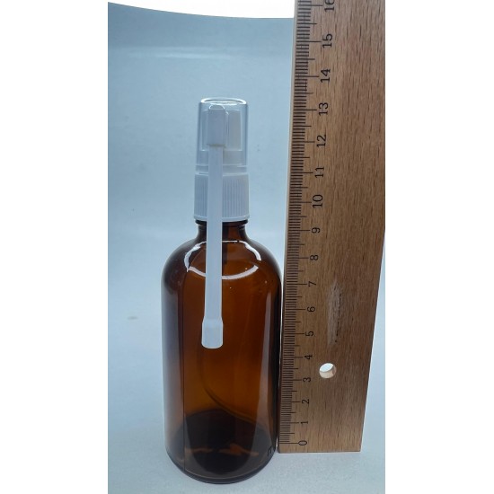 100 ml Kahverengi (Amber) Cam Ağız Spreyi Şişesi