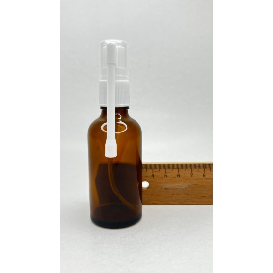 50 ml Kahverengi (Amber) Cam Ağız Spreyi Şişesi