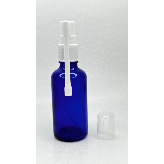 50 ml Mavi (Kobalt) Cam Ağız Spreyi Şişesi