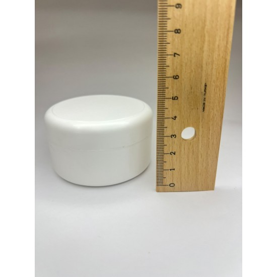 100 ml Beyaz Plastik Kozmetik Kutu Vidalı Kapaklı