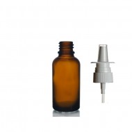 20 ml Kahverengi (Amber) Cam Burun Spreyi Şişesi