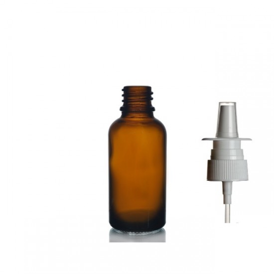 30 ml Kahverengi (Amber) Cam Burun Spreyi Şişesi