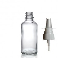 50 ml Şeffaf Cam Burun Spreyi Şişesi