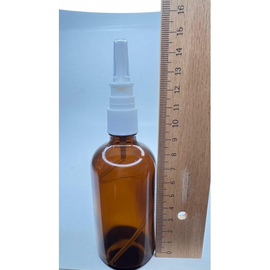 100 ml Kahverengi (Amber) Cam Burun Spreyi Şişesi