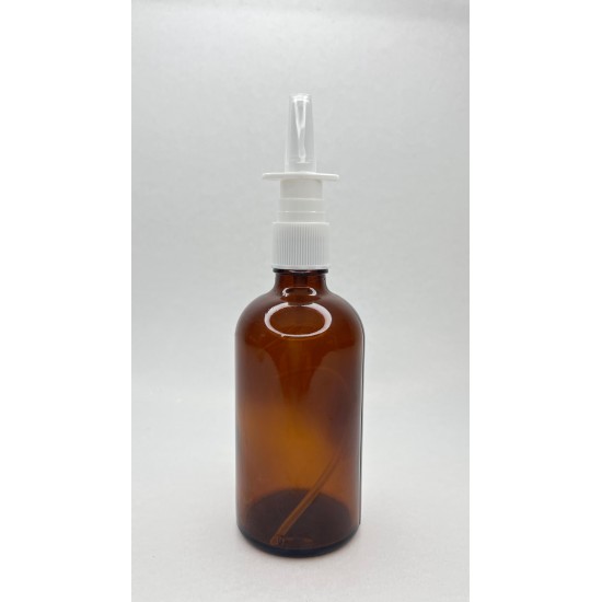 100 ml Kahverengi (Amber) Cam Burun Spreyi Şişesi