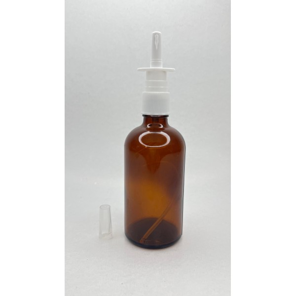 100 ml Kahverengi (Amber) Cam Burun Spreyi Şişesi