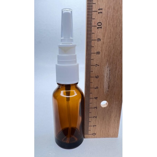 20 ml Kahverengi (Amber) Cam Burun Spreyi Şişesi
