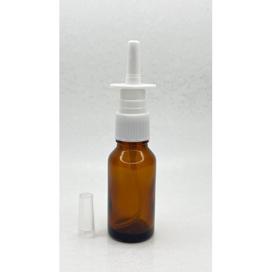 20 ml Kahverengi (Amber) Cam Burun Spreyi Şişesi