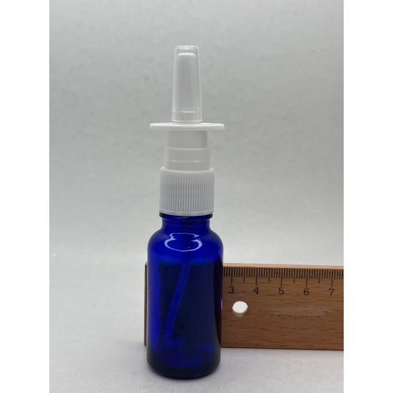 20 ml Mavi (Kobalt) Cam Burun Spreyi Şişesi