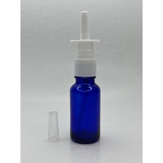 20 ml Mavi (Kobalt) Cam Burun Spreyi Şişesi