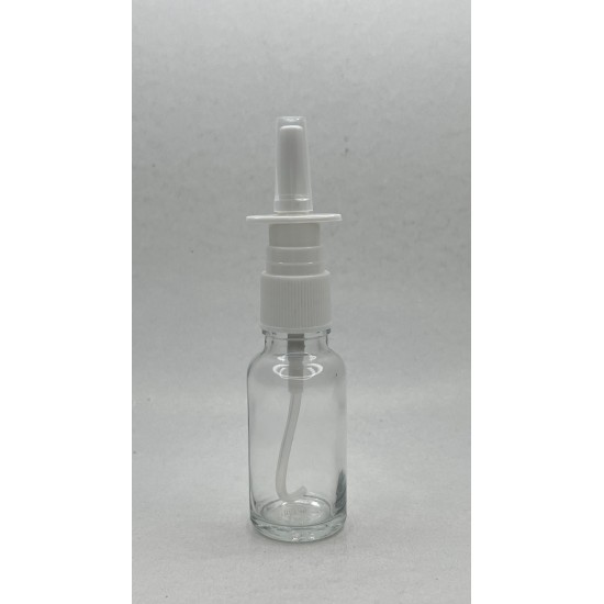 20 ml Şeffaf Cam Burun Spreyi Şişesi