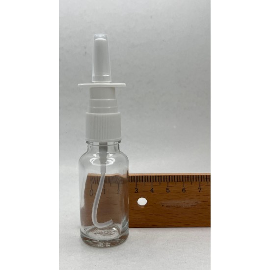 20 ml Şeffaf Cam Burun Spreyi Şişesi