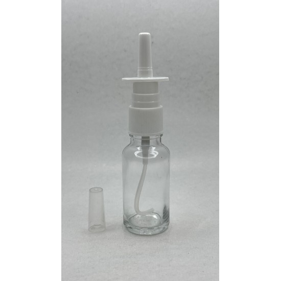 20 ml Şeffaf Cam Burun Spreyi Şişesi