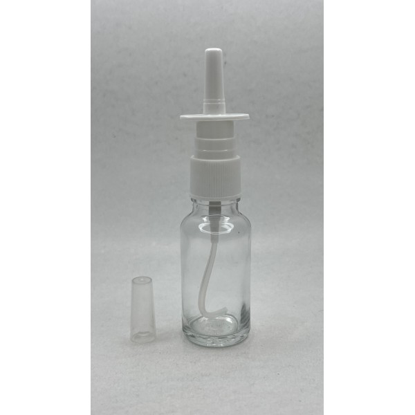 20 ml Şeffaf Cam Burun Spreyi Şişesi