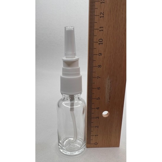 20 ml Şeffaf Cam Burun Spreyi Şişesi