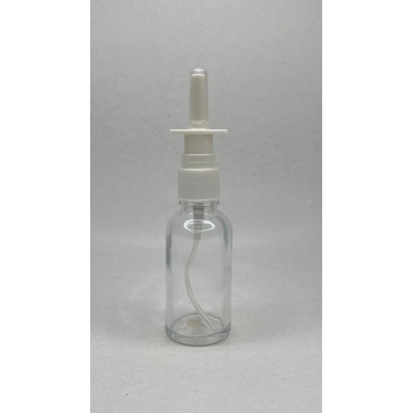 30 ml Şeffaf Cam Burun Spreyi Şişesi