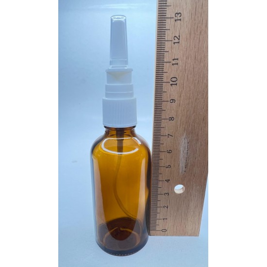 50 ml Kahverengi (Amber) Cam Burun Spreyi Şişesi