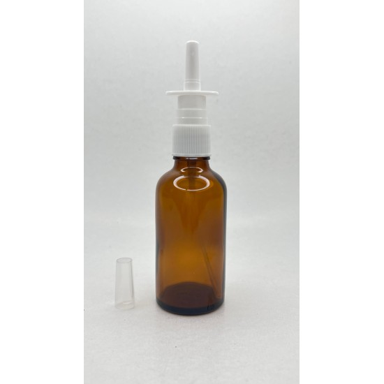 50 ml Kahverengi (Amber) Cam Burun Spreyi Şişesi