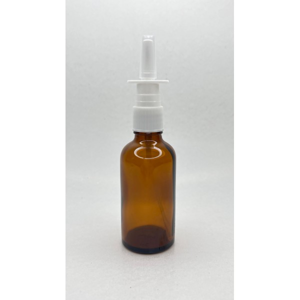50 ml Kahverengi (Amber) Cam Burun Spreyi Şişesi