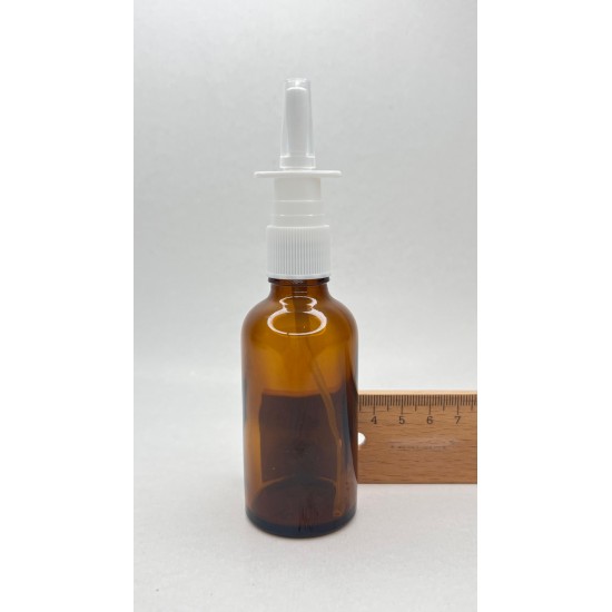 50 ml Kahverengi (Amber) Cam Burun Spreyi Şişesi