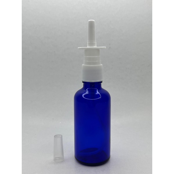 50 ml Mavi (Kobalt) Cam Burun Spreyi Şişesi
