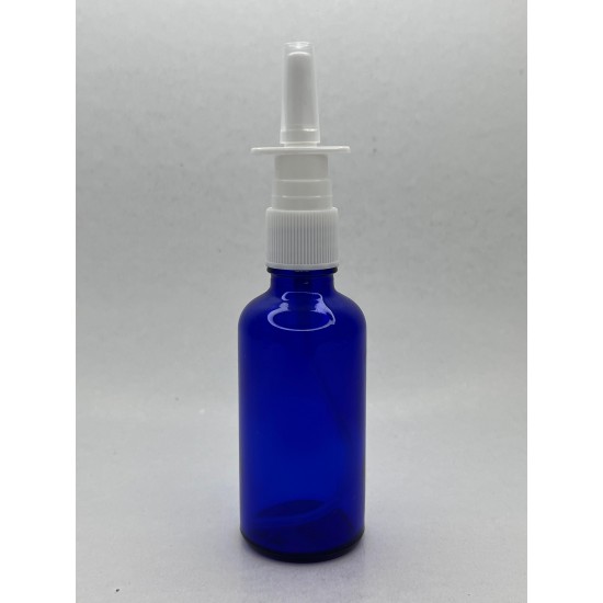 50 ml Mavi (Kobalt) Cam Burun Spreyi Şişesi