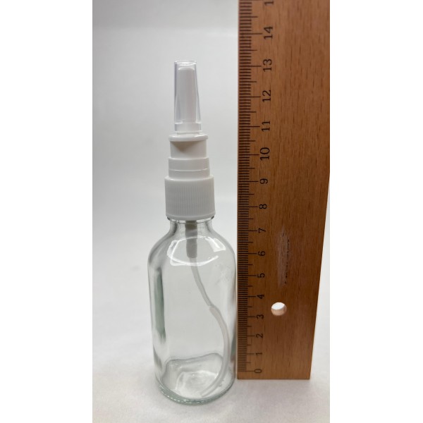 50 ml Şeffaf Cam Burun Spreyi Şişesi