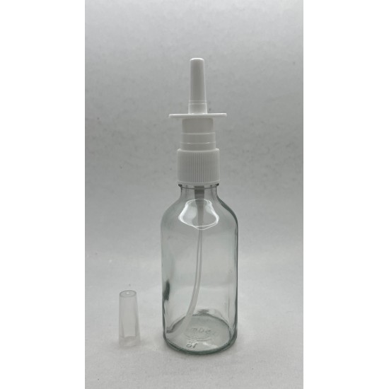 50 ml Şeffaf Cam Burun Spreyi Şişesi