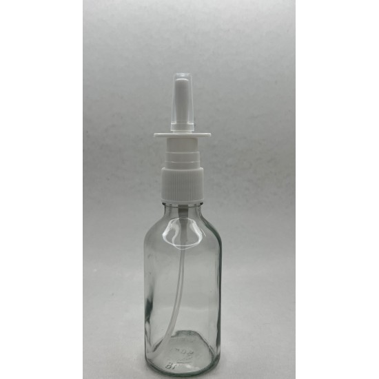50 ml Şeffaf Cam Burun Spreyi Şişesi