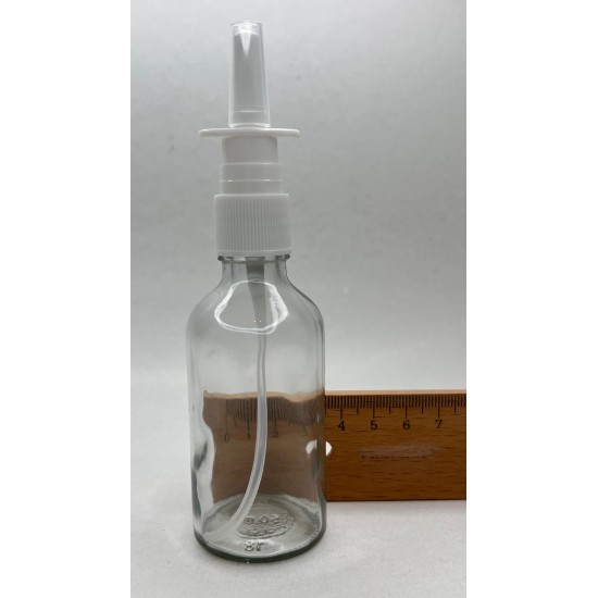 50 ml Şeffaf Cam Burun Spreyi Şişesi
