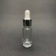10ml Şeffaf Cam Damlalıklı Gümüş kapak BeyazEmzik