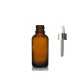 30ml kahverengi Cam Damlalıklı Gümüş kapak BeyazEmzik