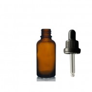 30ml kahverengi Cam Damlalıklı Siyah kapak Siyah Emzik