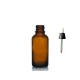 30 ml Kahverengi Cam Damlalıklı Şişe Siyah Kapak Beyaz Emzik