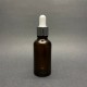 30ml kahverengi Cam Damlalıklı Gümüş kapak BeyazEmzik