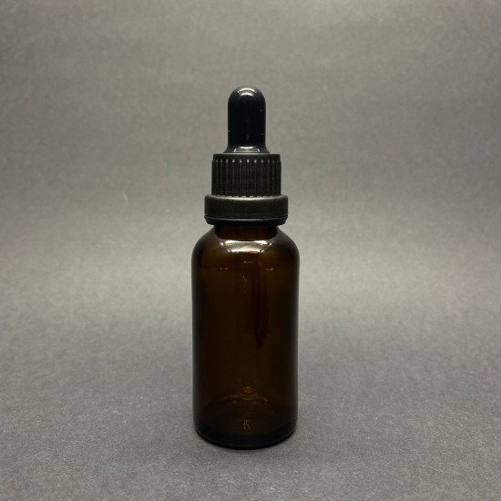 30ml kahverengi Cam Damlalıklı Siyah kapak Siyah Emzik