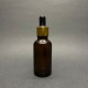 30ml kahverengi Cam Damlalıklı Gold kapak Siyah Emzik
