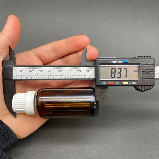 30 ml Kahverengi İçten Damlalıklı Cam Şişe Beyaz Kapak